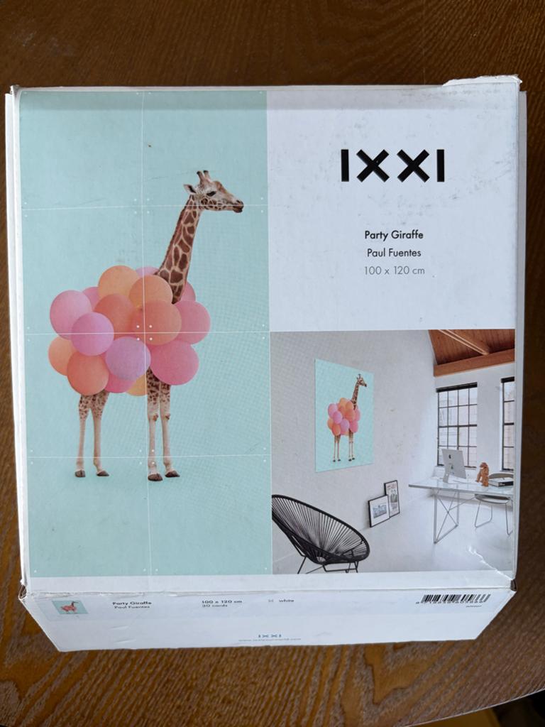IXXI Party Giraffe Wanddecoratie 100x120 cm, Huis en Inrichting, Woonaccessoires | Wanddecoraties, Meerkleurig, Nieuw, Ophalen of Verzenden