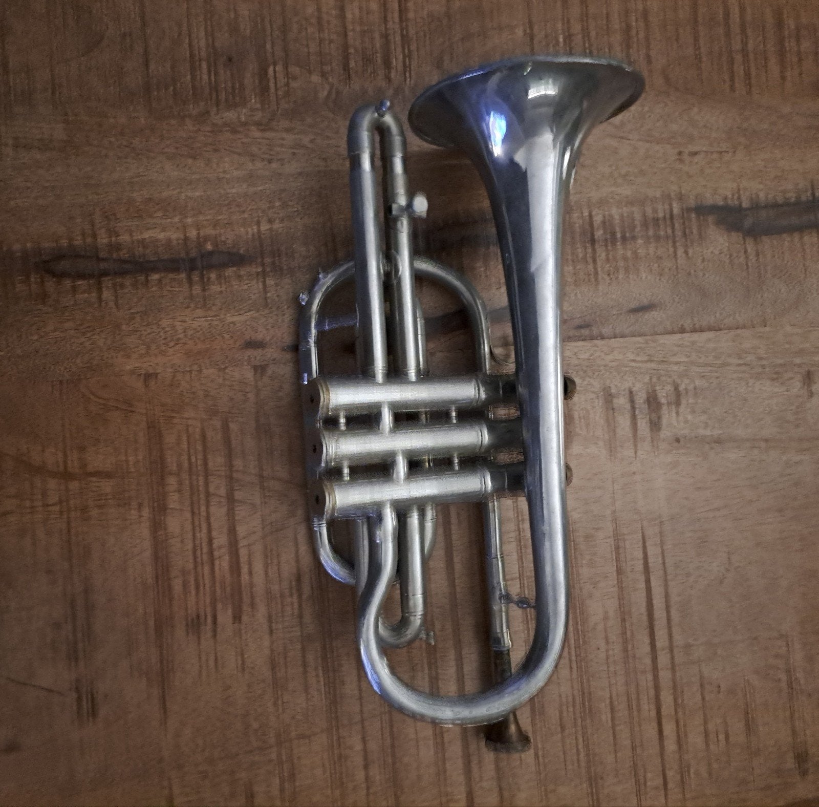 Vintage Trompet - Zilverkleurig, Ophalen of Verzenden, Gebruikt, Overige typen