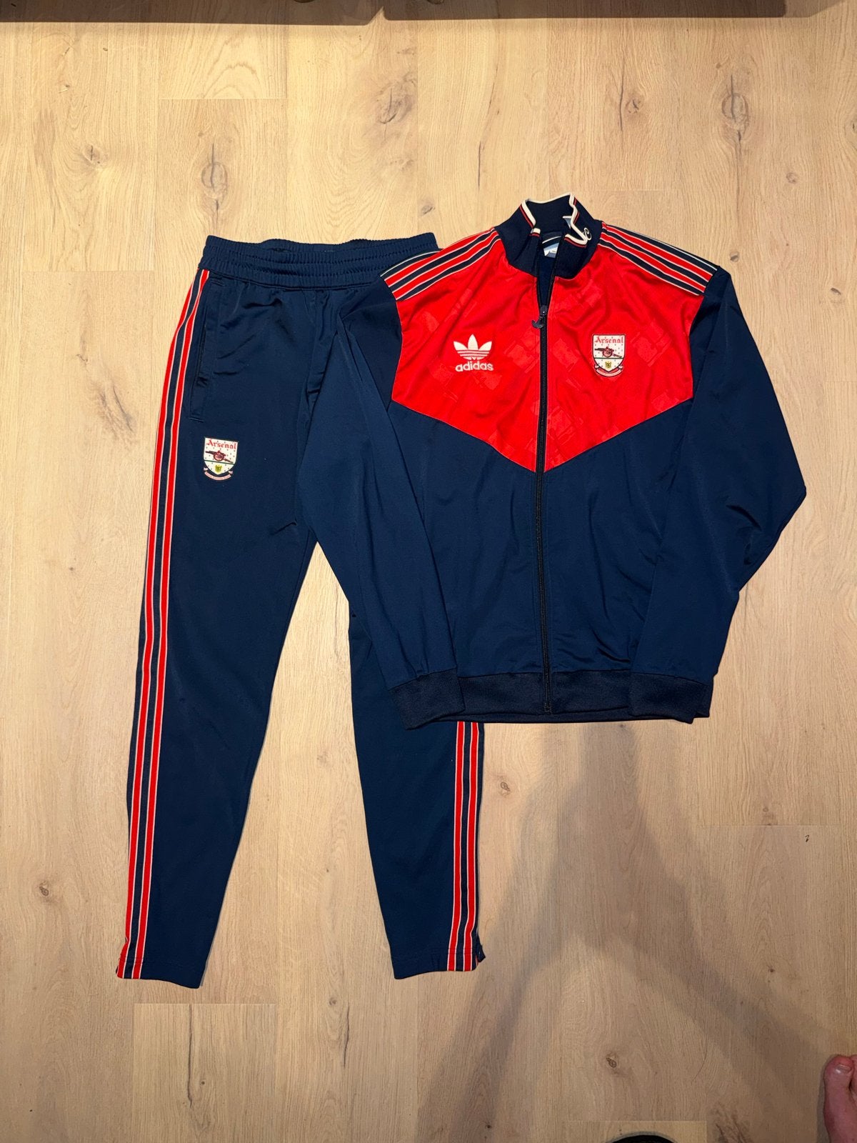 Arsenal 90-92 trainingspak - Maat S, Blauw, Ophalen of Verzenden, Voetbal, Gedragen