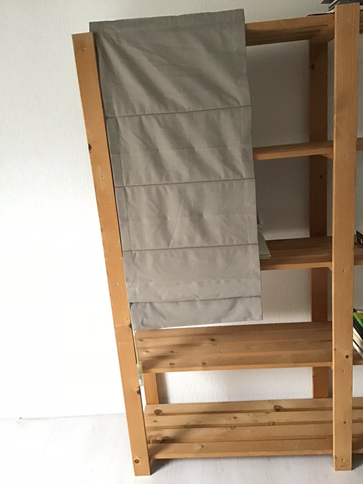 Vouwgordijn 50x150 cm met klittenbandbevestiging, Ophalen, Gebruikt, Grijs