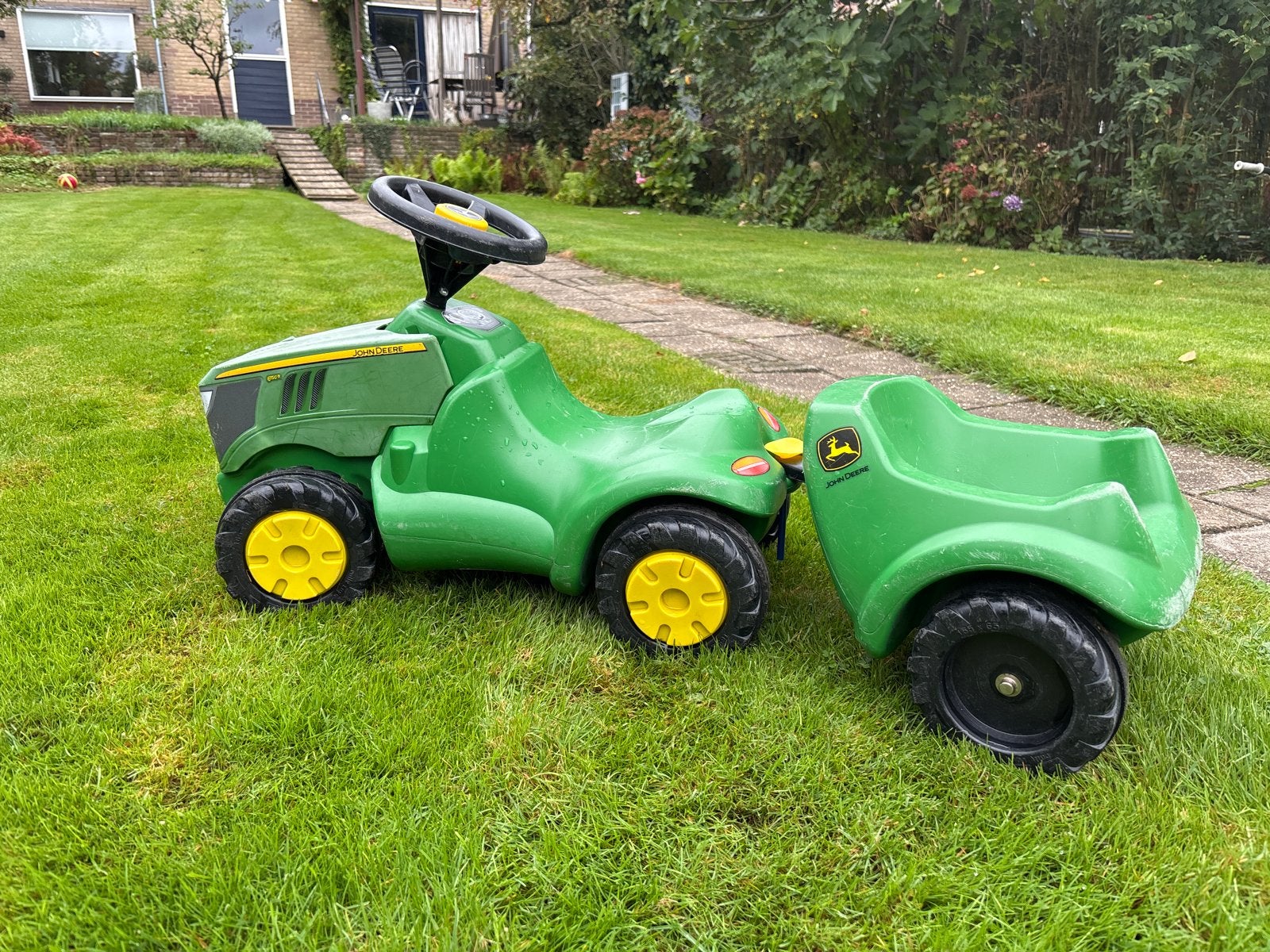 John Deere traptractor met aanhanger, Ophalen of Verzenden, Gebruikt, Trapvoertuig