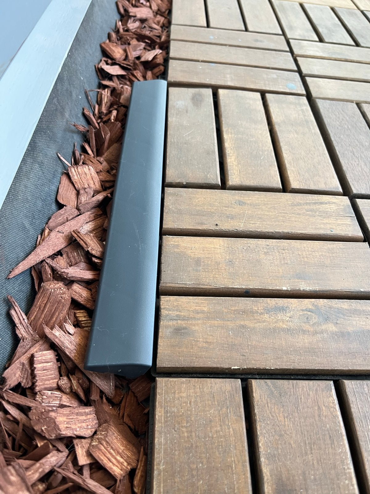 IKEA Runnen kantlijst vlonder, donkergrijs (20 stuks), Tuin en Terras, Ophalen, Gebruikt