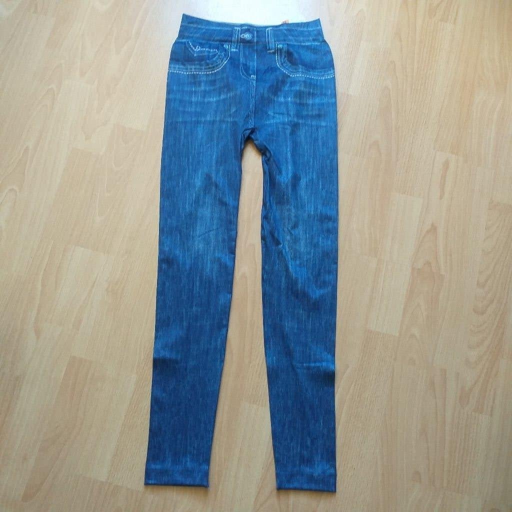 Denim legging maat M, Maat 38/40 (M), Blauw, Nieuw, Ophalen of Verzenden