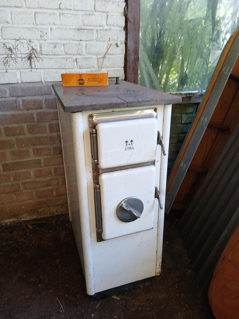 Vintage Etna Houtkachel - Klassieke Vrijstaande Kachel, Huis en Inrichting, Kachels, Ophalen, Gebruikt, Houtkachel, Vrijstaand