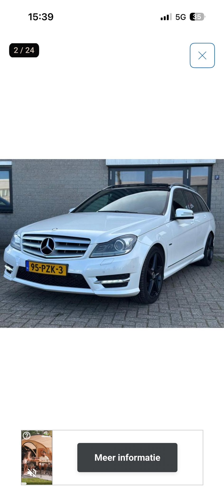 Mercedes-Benz C-Klasse 1.8 C180 CGI Estate AUT 2011 Wit, Auto's, Mercedes-Benz, Automaat, Achterwielaandrijving, 1800 kg, Zwart