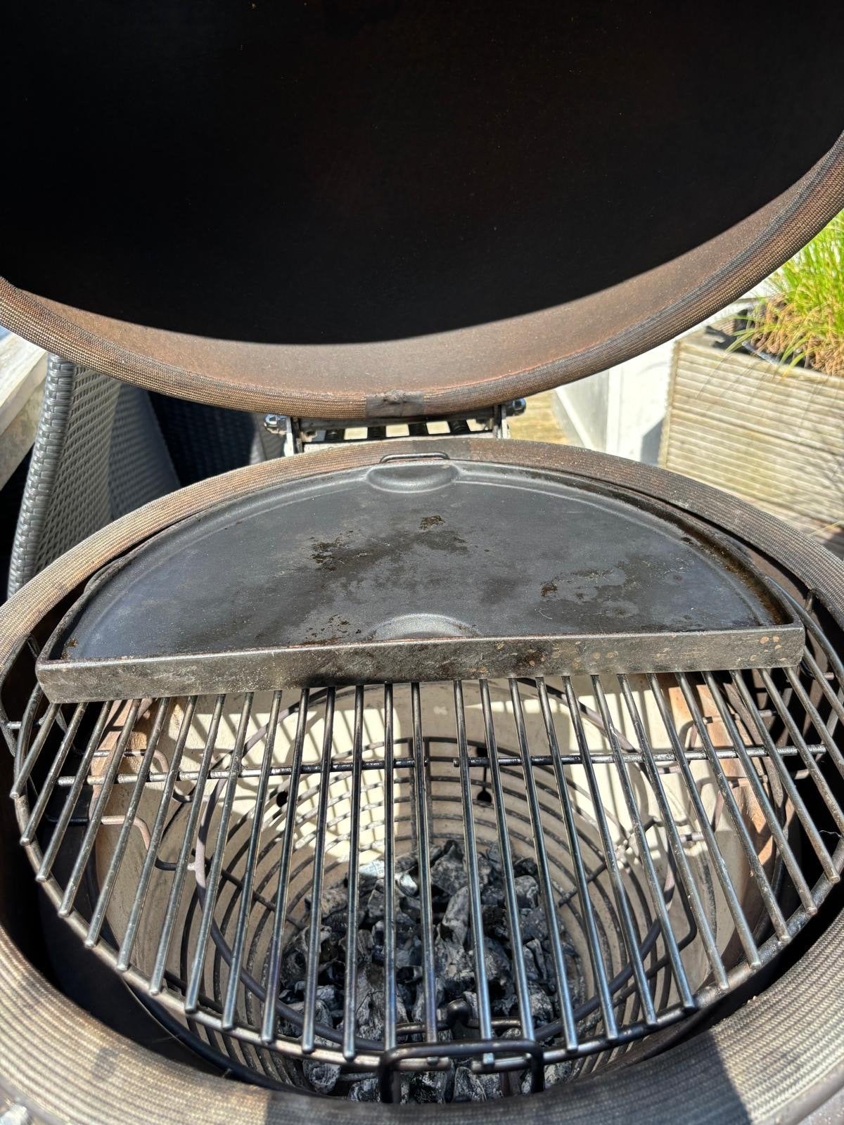 Gietijzeren grillrooster/bakplaat voor Kamado BBQ, Ophalen, Gebruikt
