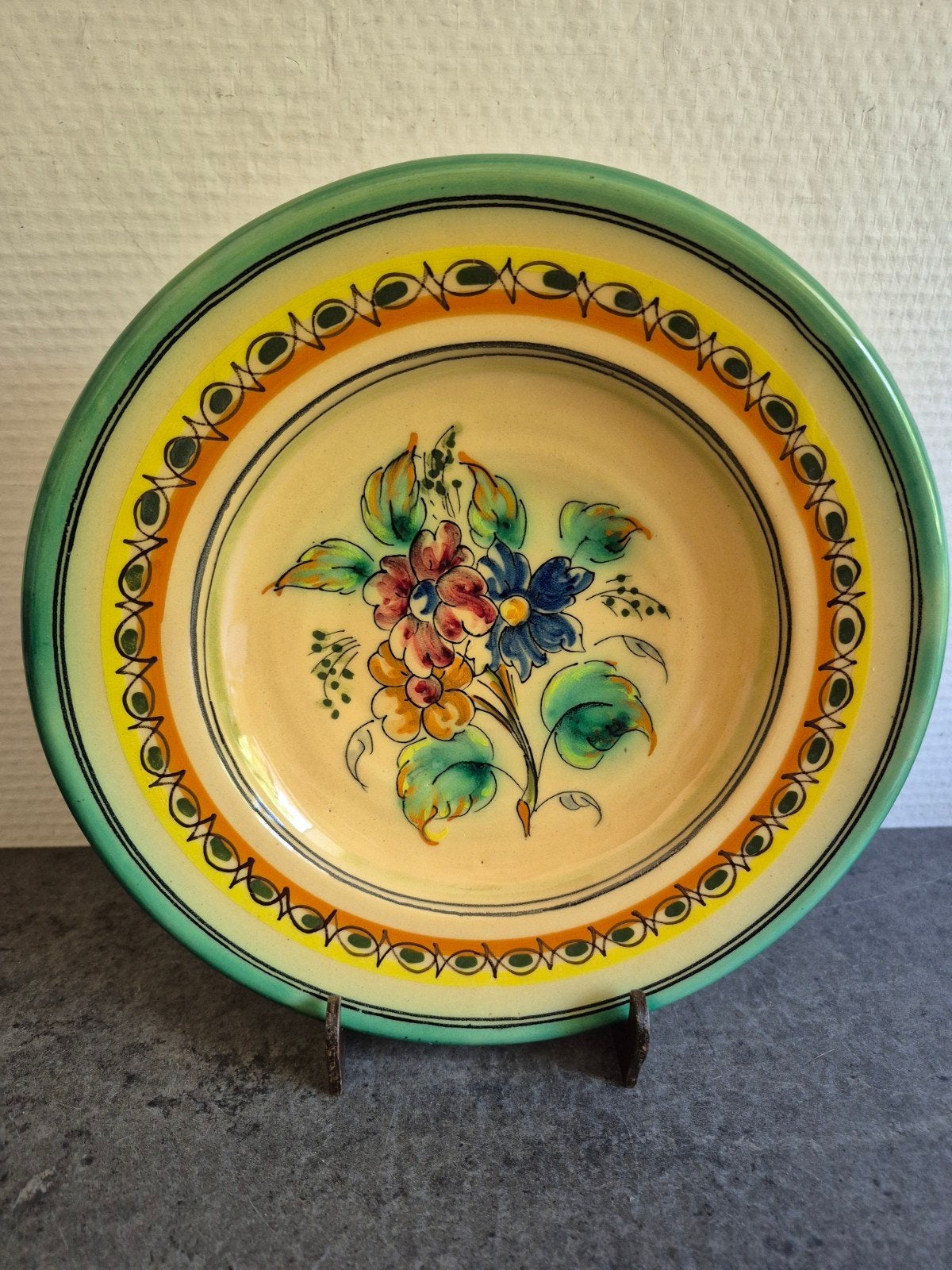 Vintage Spaans wandbord - Toledo - 24 cm, Ophalen of Verzenden