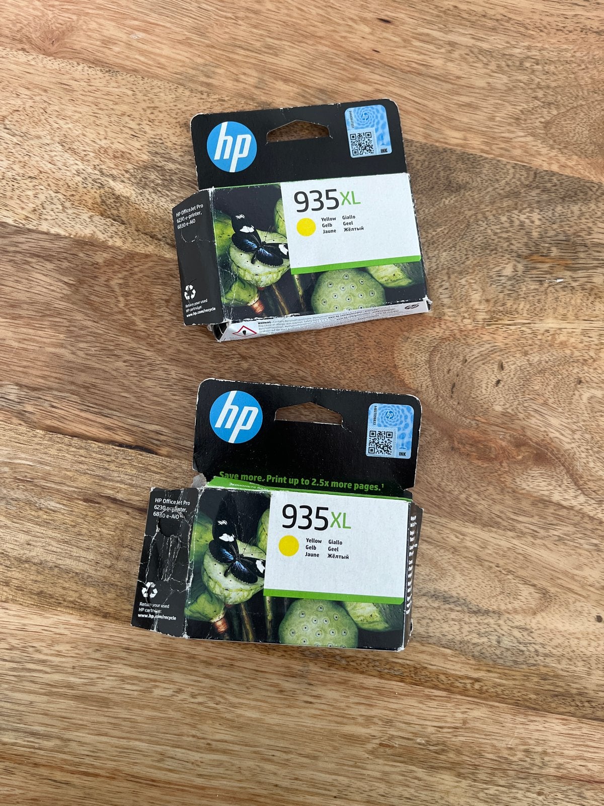 HP 935XL Gele Inktcartridges - 2 stuks, Ophalen of Verzenden, Nieuw, Cartridge