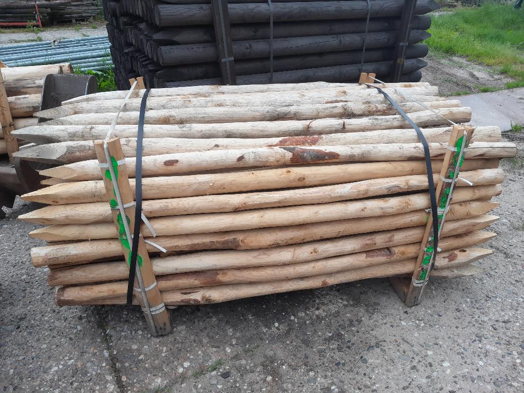 Kastanjehouten palen, heiningpalen, 160cm lang , 8/10cm dik, Ophalen, Nieuw, Minder dan 180 cm, Palen