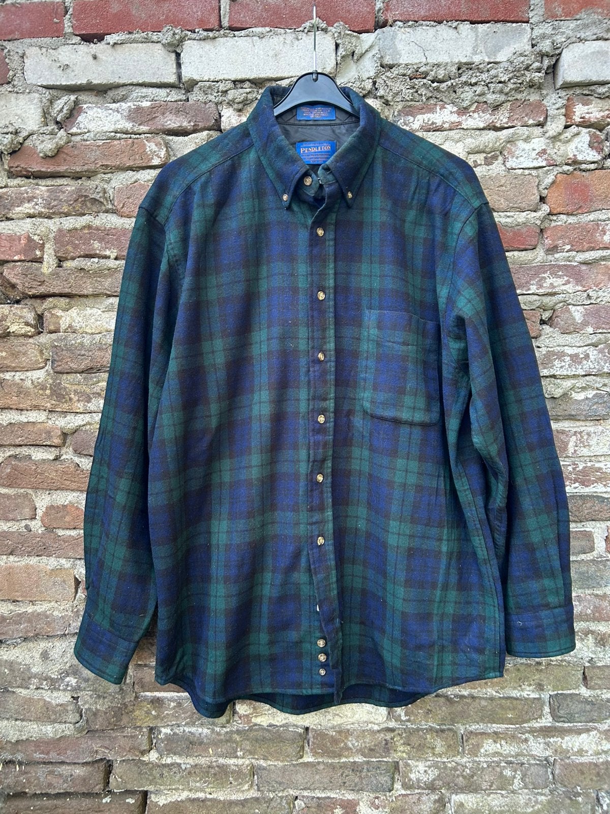 Pendleton Blackwatch Overhemd Wol RRL LVC Filson, Ophalen of Verzenden, Zo goed als nieuw, Halswijdte 41/42 (L)