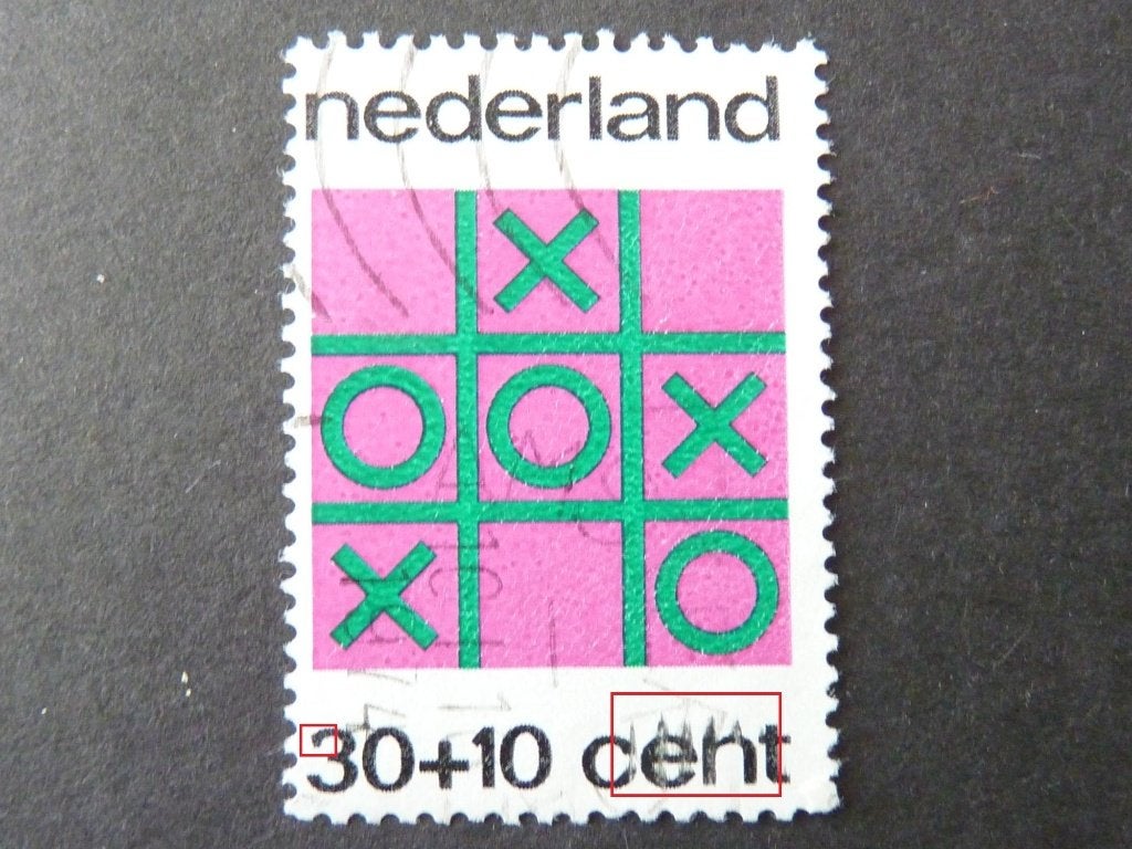 plaatfout 1039 , gestempeld., Postzegels en Munten, Ophalen of Verzenden, Na 1940, Gestempeld