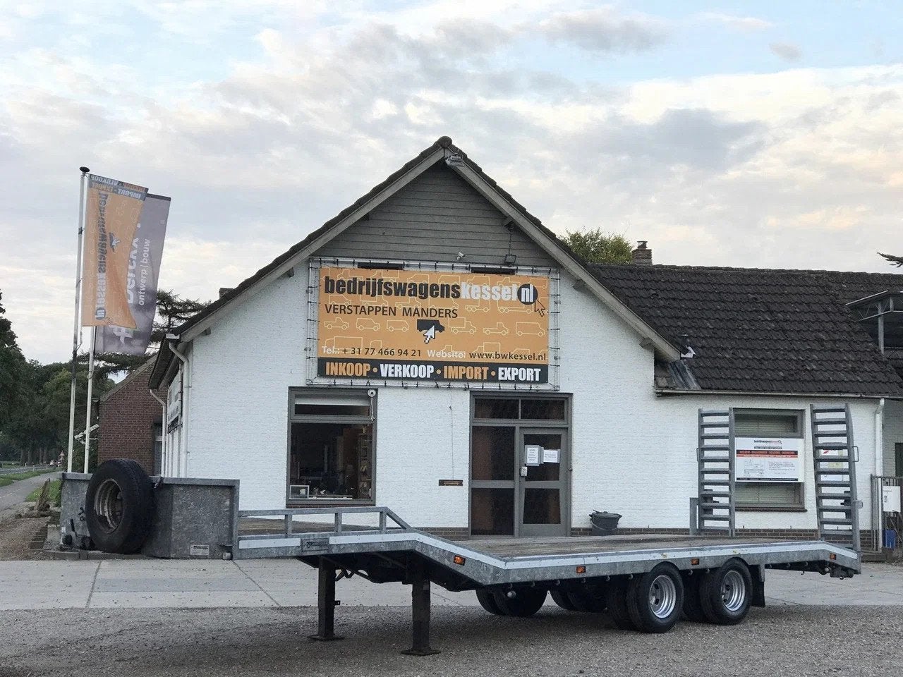 VELDHUIZEN BE Oplegger Semi Dieplader Trailer 10 ton, Auto's, Achterwielaandrijving, Overige brandstoffen, Origineel Nederlands