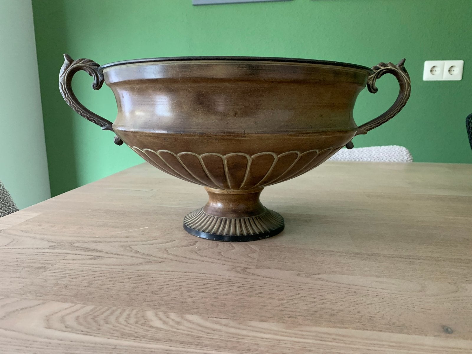 Decoratieve schaal met handvatten, Antiek en Kunst, Antiek | Koper en Brons, Ophalen, Brons