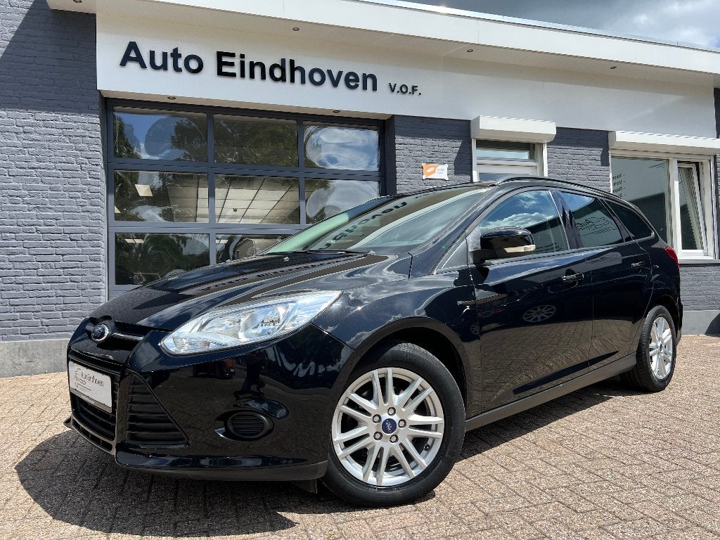Ford Focus 1.0 Ecoboost,Station,Airco,Cruise,Trekh,€ 4495,-, Auto's, Stof, Zwart, 100 pk, Zwart