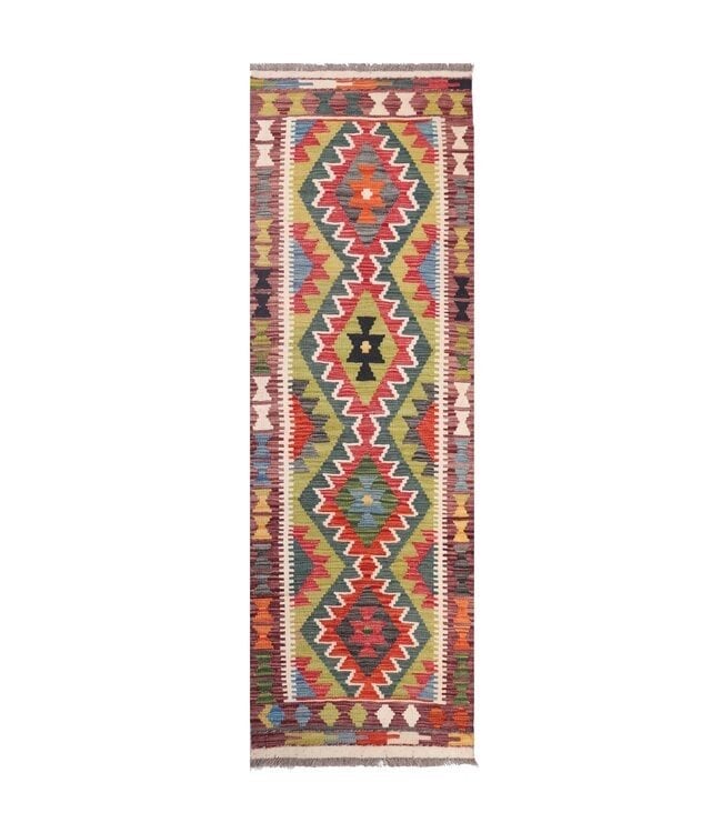 Handgeweven Kelim Loper Wol Vloerkleed Tapijt 190x63 cm, Nieuw, ...., Sadikaberdy@gmail.com, Wol