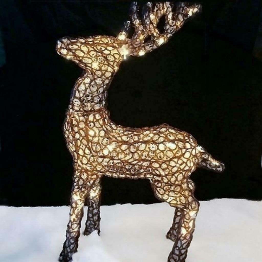 🎄 Staand Rendier Baby in Glasoptiek Met Led's Nieuw 🎄, Ophalen of Verzenden, Nieuw