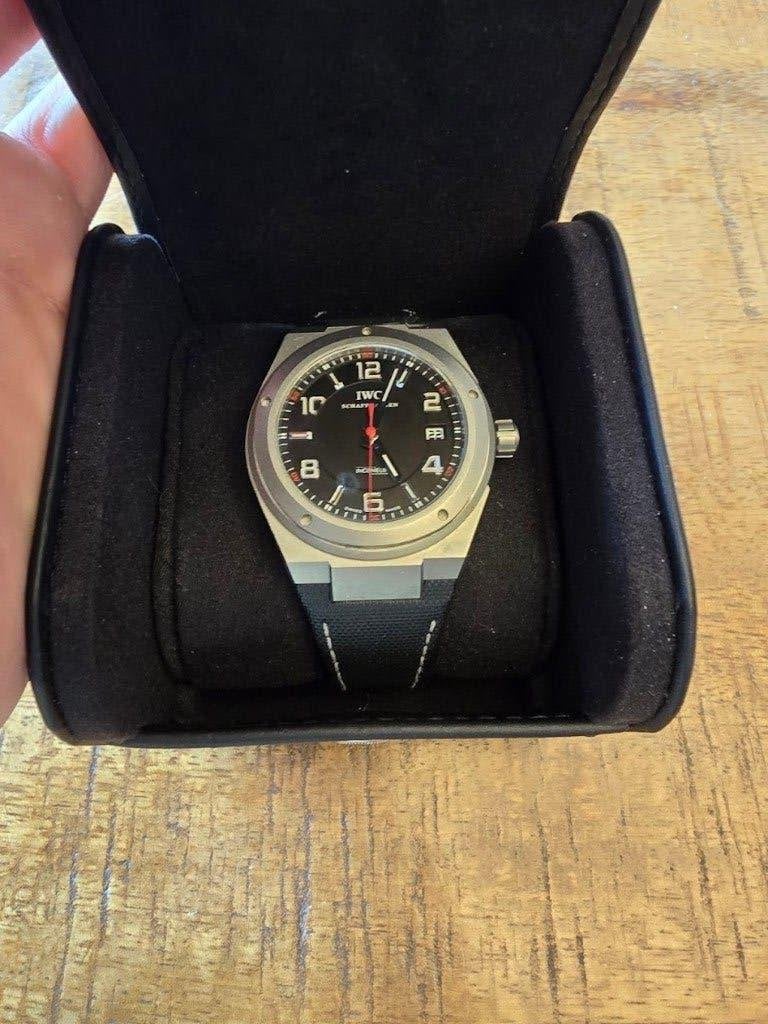 IWC Ingenieur Titanium AMG Horloge, Overige materialen, Leer, Polshorloge, Zo goed als nieuw