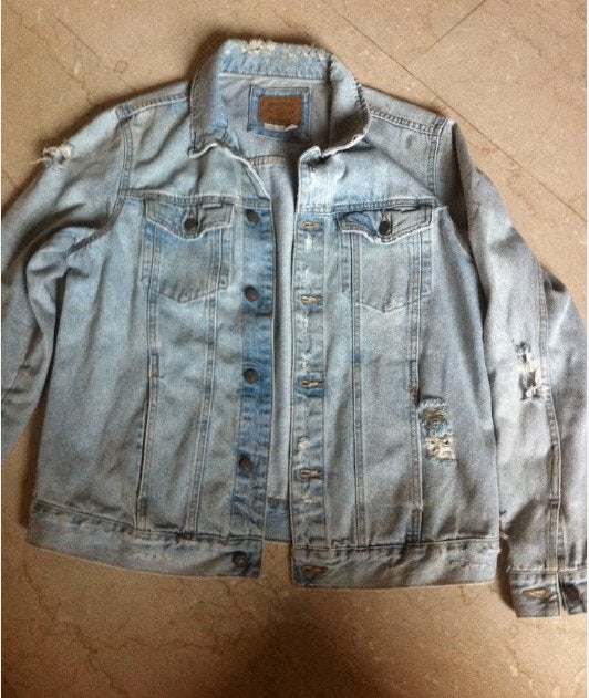 Spijker jack Pull&Bear mt L blauw, Kleding | Heren, Maat 52/54 (L), Blauw, Ophalen of Verzenden, Zo goed als nieuw