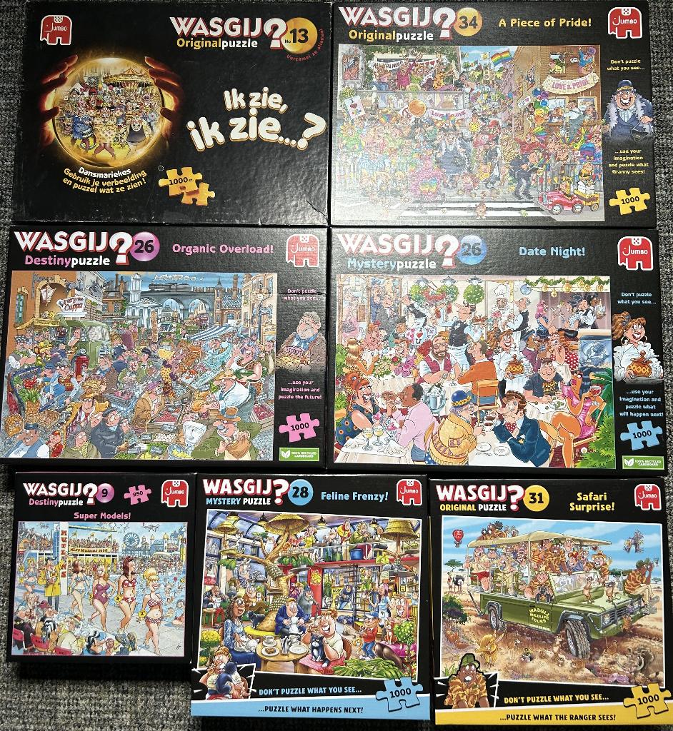 WasGij puzzels, Ophalen, 500 t/m 1500 stukjes, Zo goed als nieuw, Legpuzzel