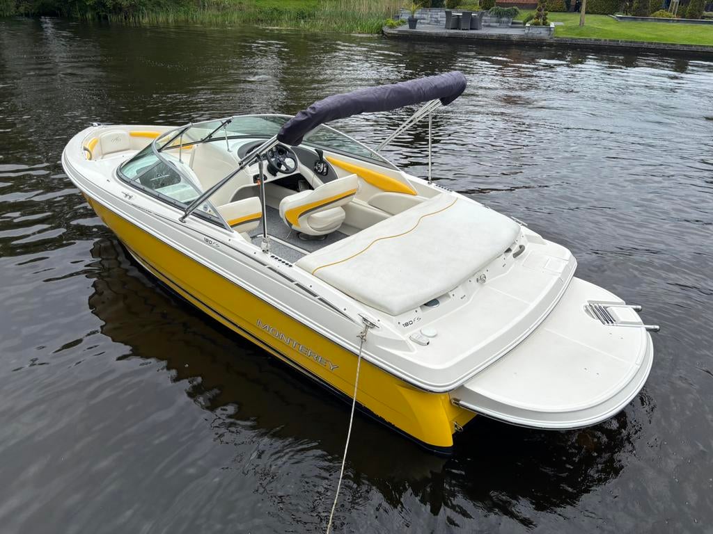 Monterey FS 180 speedboot 3.0L volvo penta 145 pk, Watersport en Boten, Ophalen, Binnenboordmotor, 120 tot 200 pk, Zo goed als nieuw