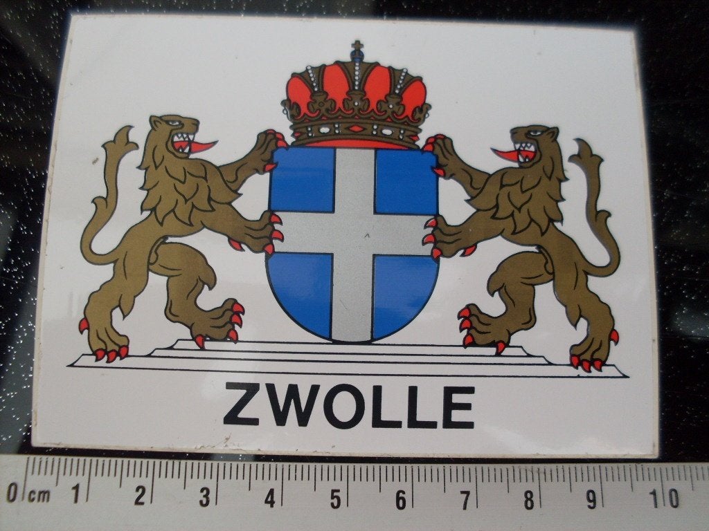 sticker plaats gemeente stad zwolle logo embleem wapen, Verzenden, Zo goed als nieuw, Overige typen