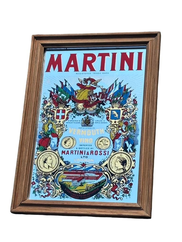 Vintage Martini Rossi reclamespiegel man cave, Vintage, Vintage, Vintage, Ophalen of Verzenden
