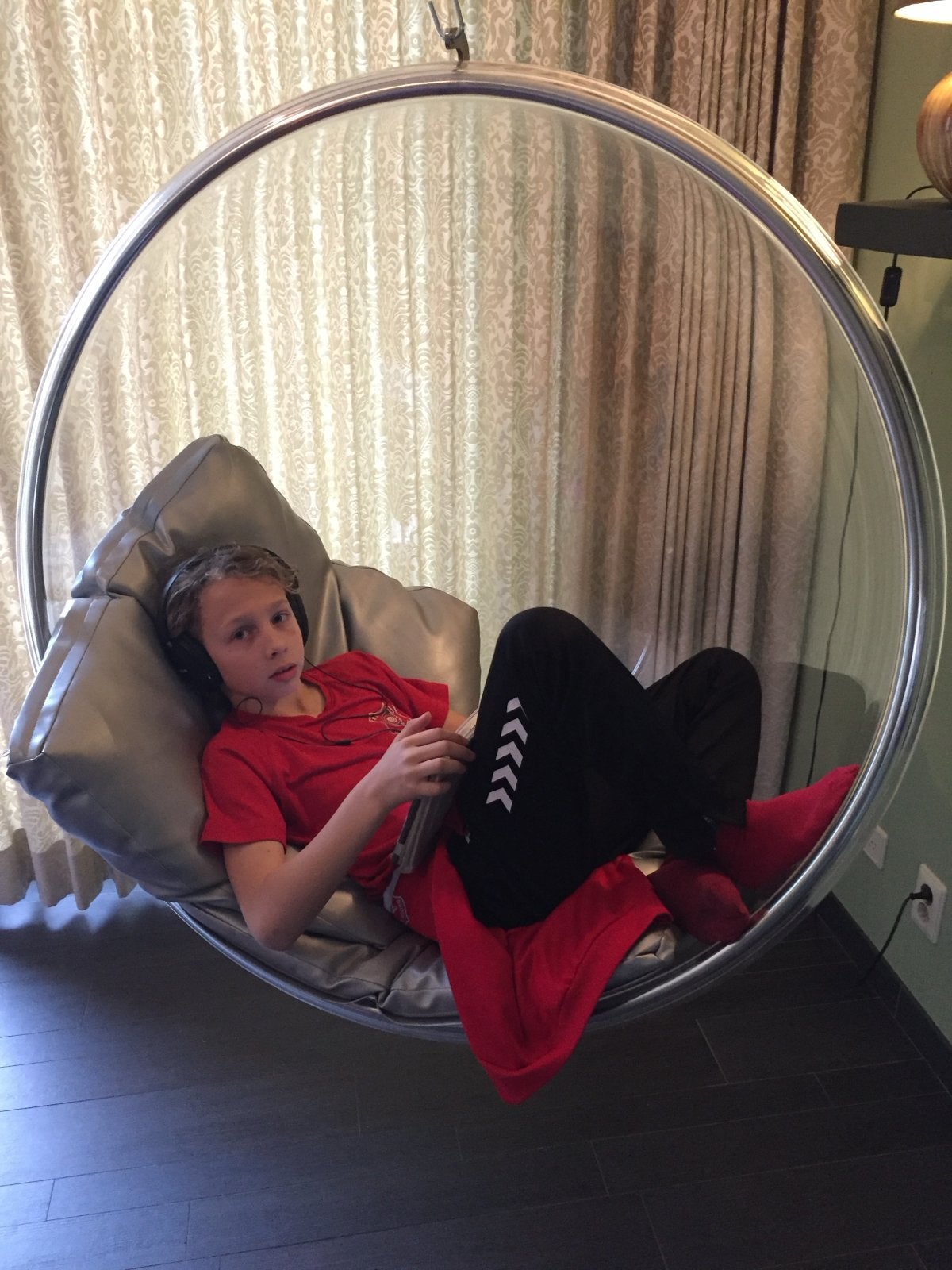Hangstoel Bubble Chair Transparant met Kussen, Ophalen, Kunststof, Gebruikt, Overige kleuren