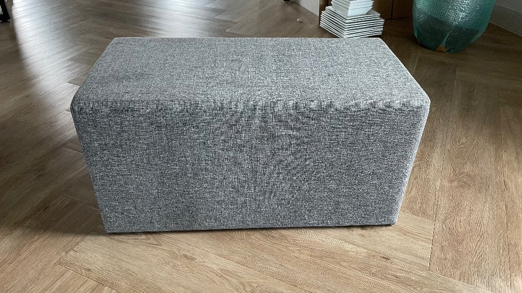Grijs gemêleerde poefjes 2st 80bx40x40 1st 40x40x40 ZGAN, Ophalen, Minder dan 50 cm, Minder dan 75 cm, Zo goed als nieuw