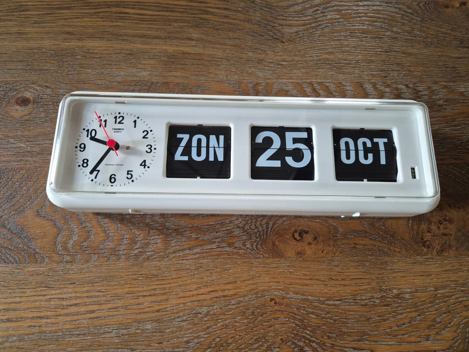 dementieklok, Wit, Ophalen of Verzenden, Zo goed als nieuw, Kalenderfunctie