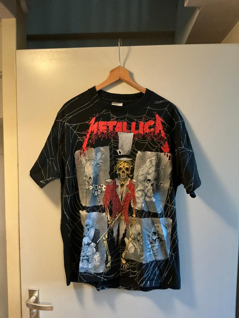 Vintage Metallica T-shirt 1991 - De Kuip Rotterdam XL, Ophalen, Gedragen, Maat 56/58 (XL), Zwart