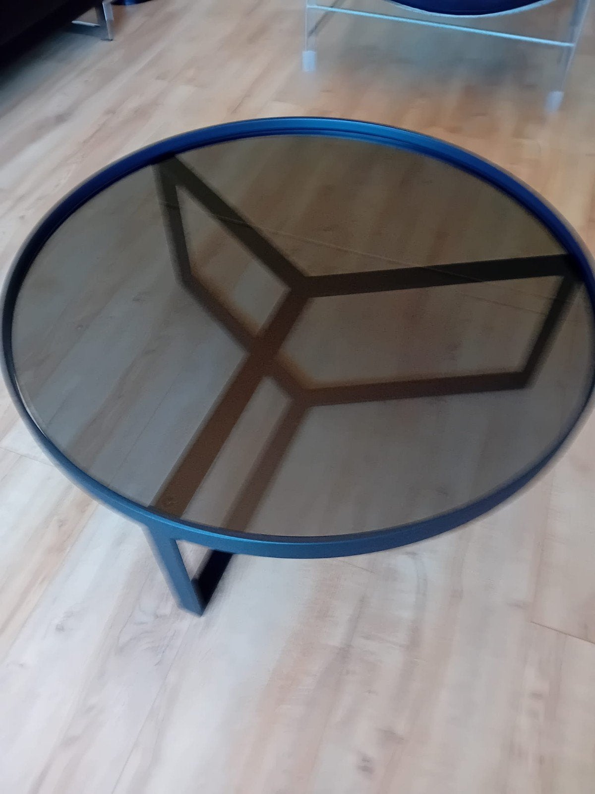 salontafel  zwart, Ophalen, 50 tot 100 cm, Rond, 50 tot 100 cm