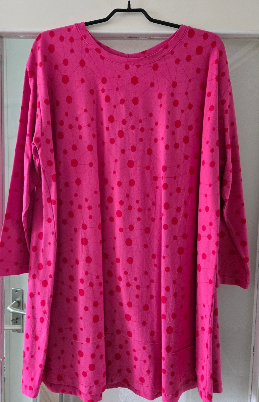 mt 52 Tuniek a-lijn oto 70 heup 90 lengte 94, Handmade, Verzenden, Blouse of Tuniek, Zo goed als nieuw