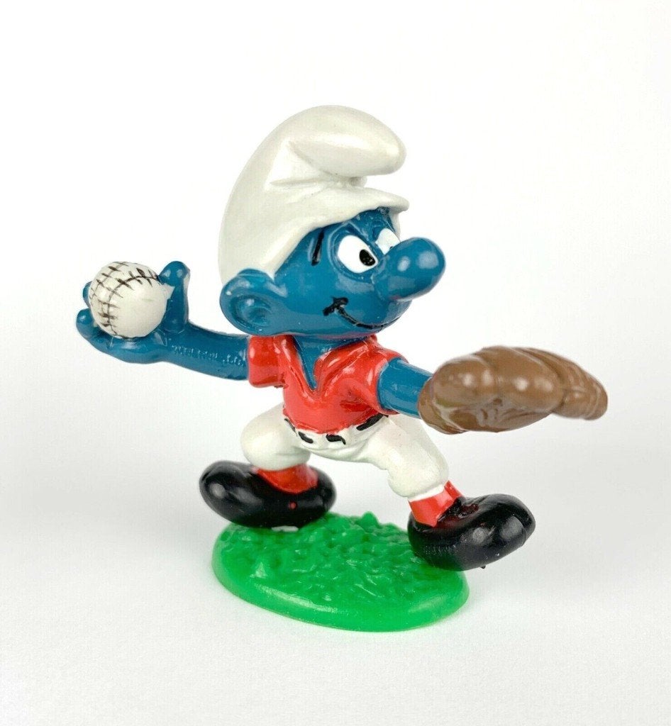 Baseball Werper - Pitcher - 20166, Ophalen of Verzenden, Nieuw, Verschillende Smurfen, Poppetje, Figuurtje of Knuffel
