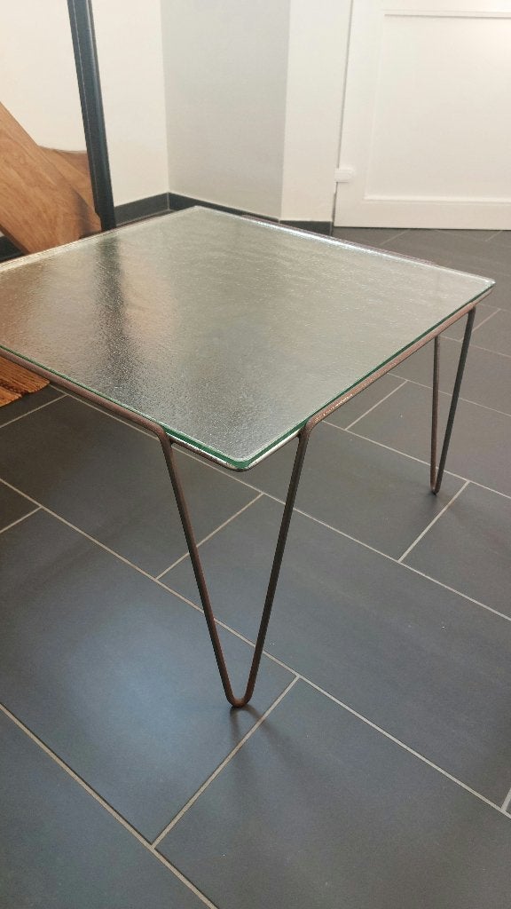 Vintage salontafel, Ophalen, 100 tot 150 cm, Industrieel design, 50 tot 100 cm