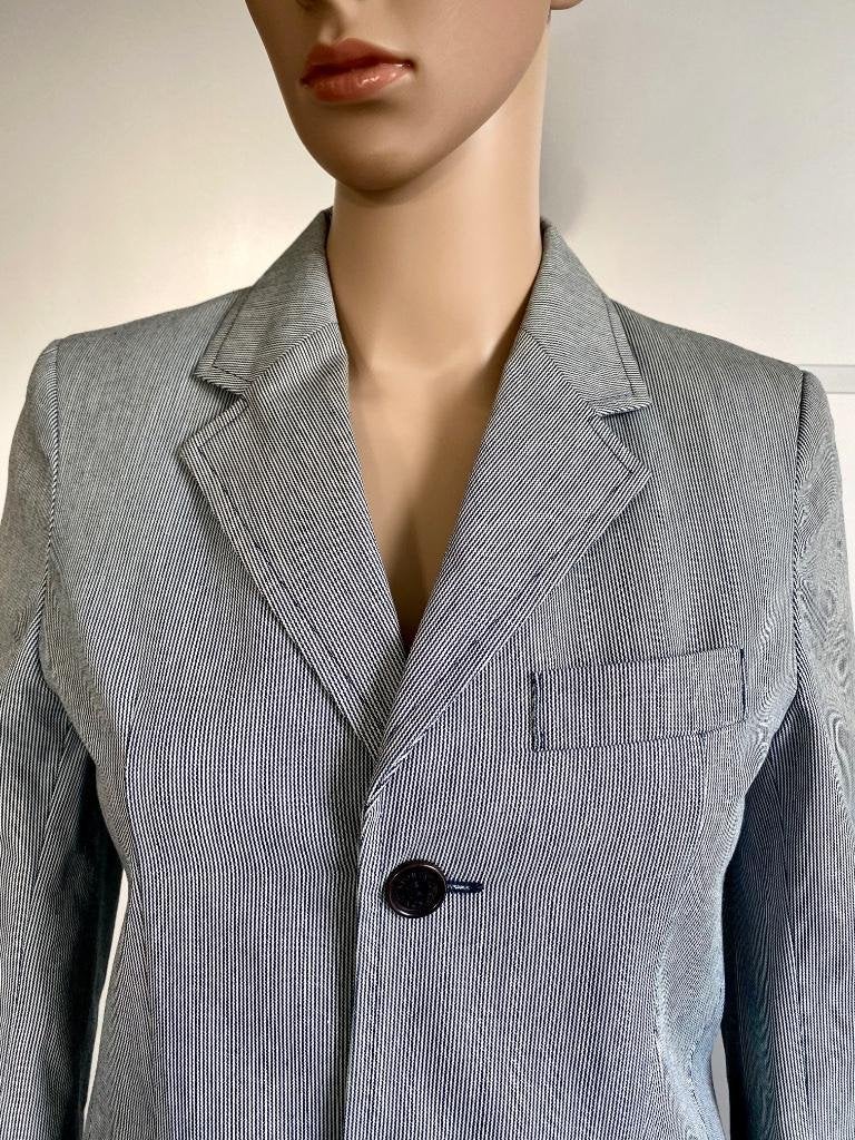 F836 Scapa Sports maat XS=34 jasje blazer colbert blauw/wit, Kleding | Dames, Jasjes, Kostuums en Pakken, Scapa, Blauw, Ophalen of Verzenden
