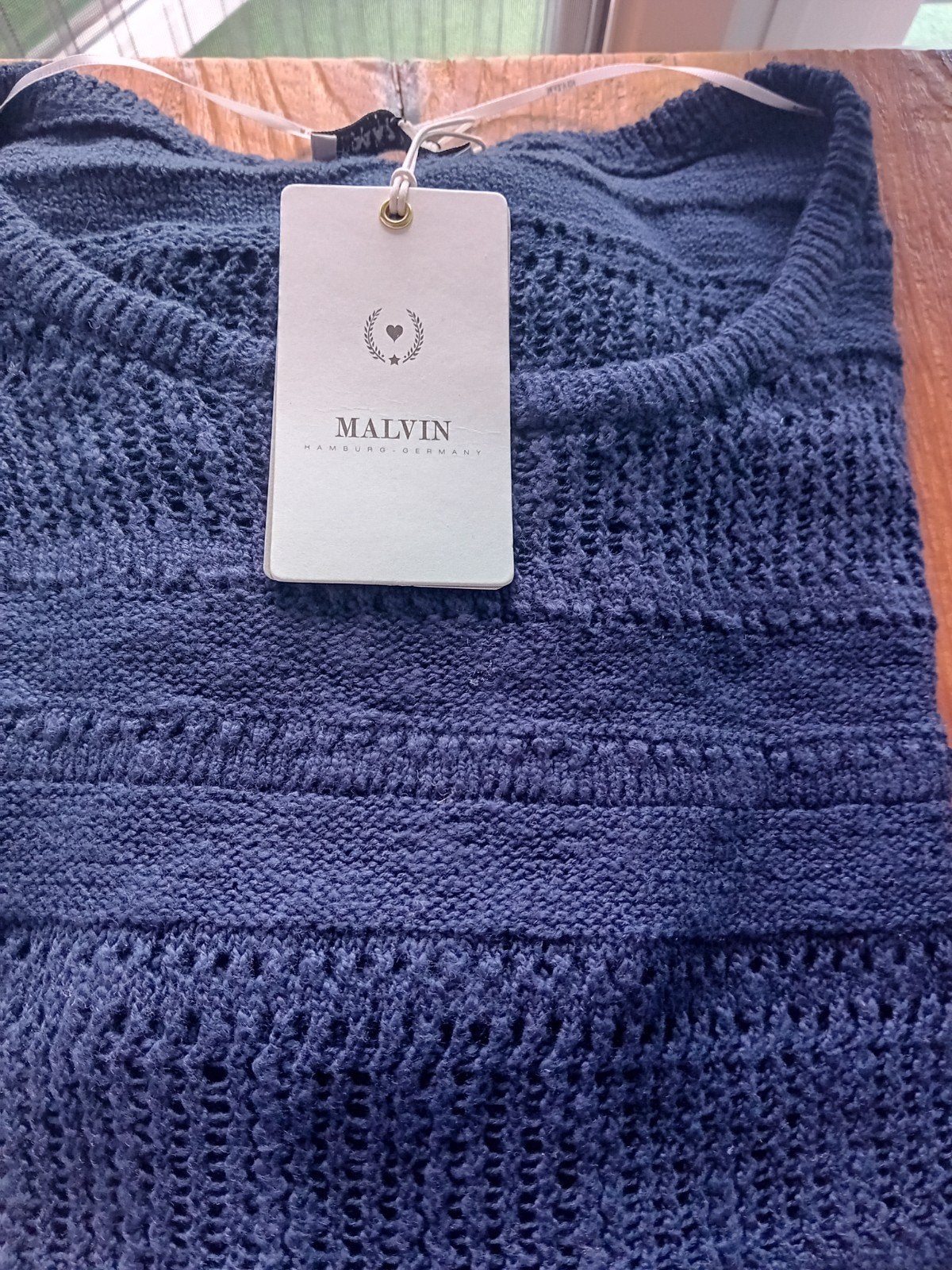 NIEUW __ blauw katoenen MALVIN truitje mt. 44 _ waarde 85,00, Maat 42/44 (L), Nieuw, Malvin, Verzenden