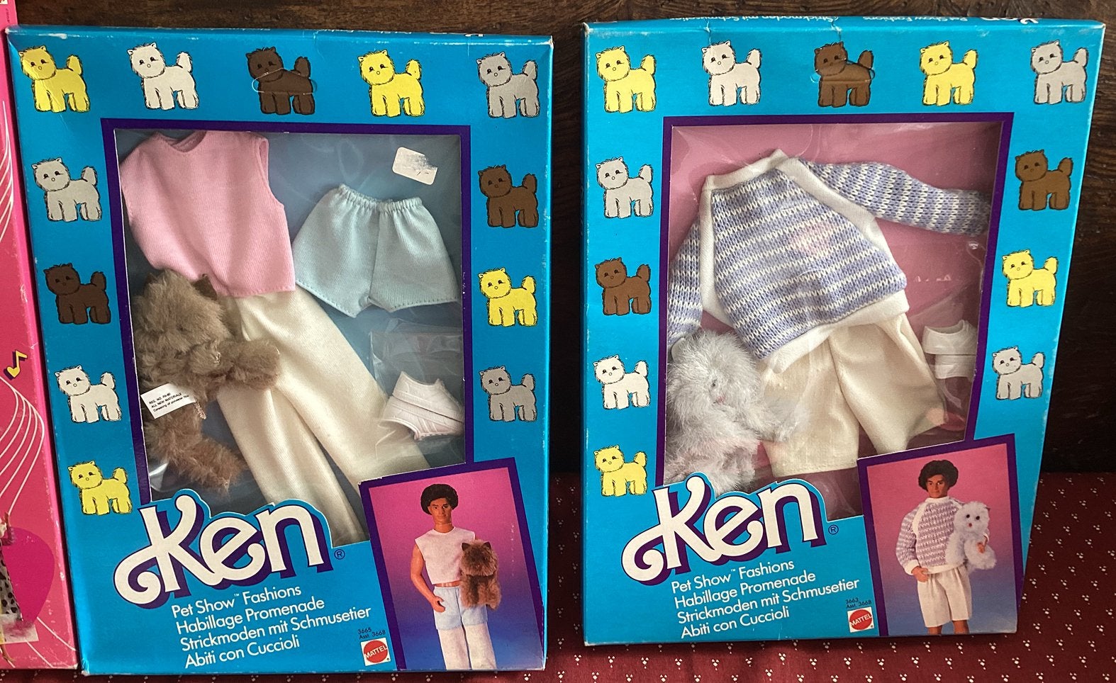 Barbie vintage 1986 Ken Pet Show outfits #3663 & 3665 OVP!, Ophalen, Nieuw, Fashion Doll