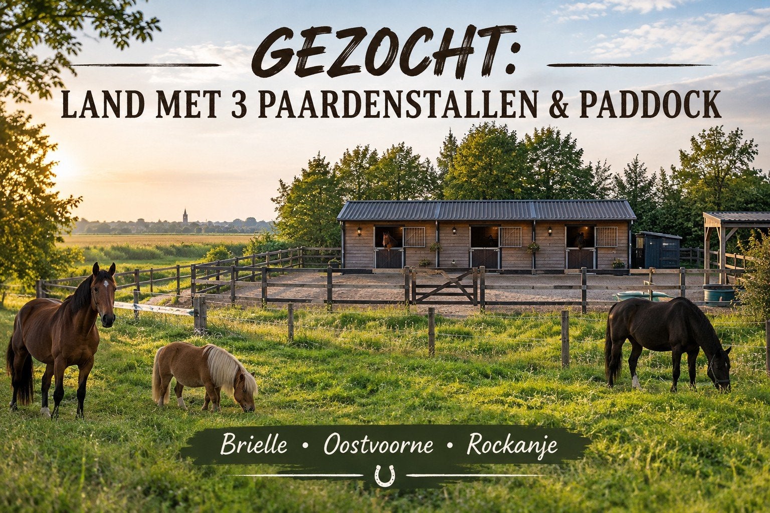 stuk land gezocht, Dieren en Toebehoren, Stalling, 2 of 3 paarden of pony's