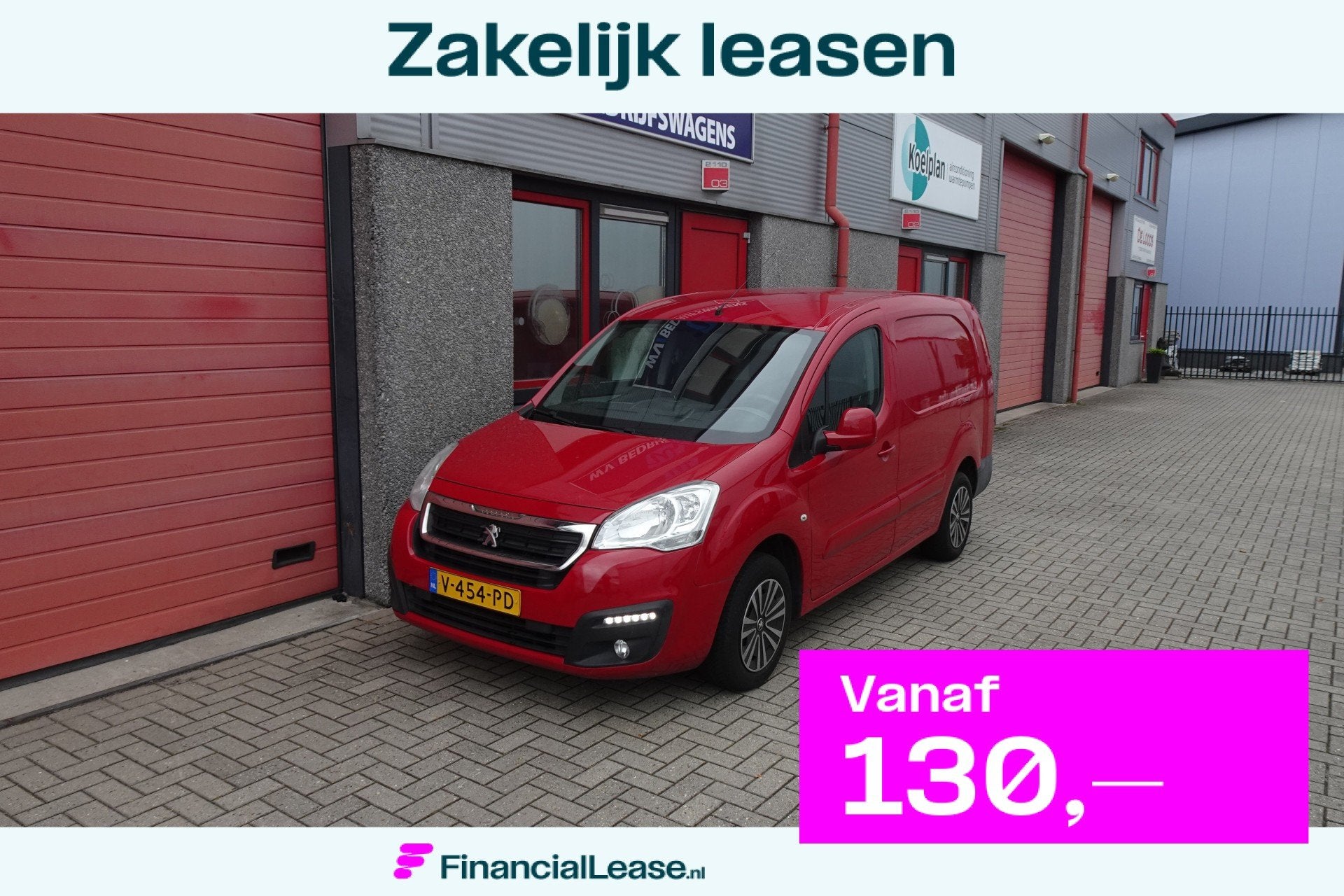 Peugeot Partner partner 1.6 bleu hdi lange uitvoering 3 zits, Dealer onderhouden, Gebruikt, Euro 6, 4 cilinders