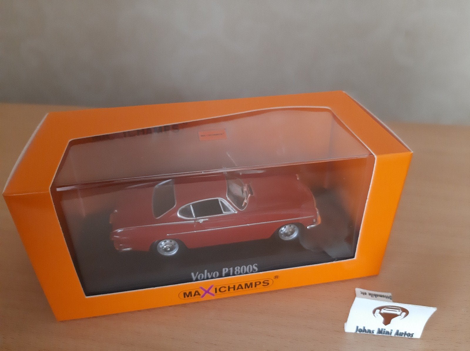 Volvo P1800S Coupe rood 1969 van Maxichamps 1:43, Overige merken, Auto, Nieuw, Ophalen of Verzenden