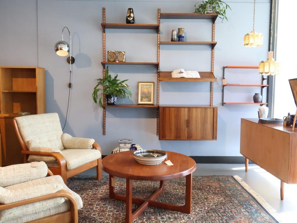 Vintage Kai Kristiansen wandsysteem palissander FM, Gebruikt, Denemarken, Info@fm-furniture.dk, Minder dan 150 cm