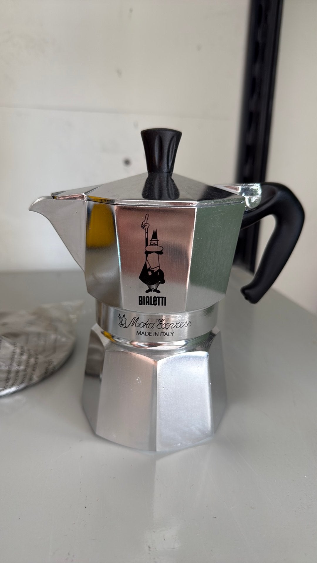 Percolator moka met Bialetti induction adapter nieuw, Ophalen, Nieuw, Espresso apparaat, Gemalen koffie