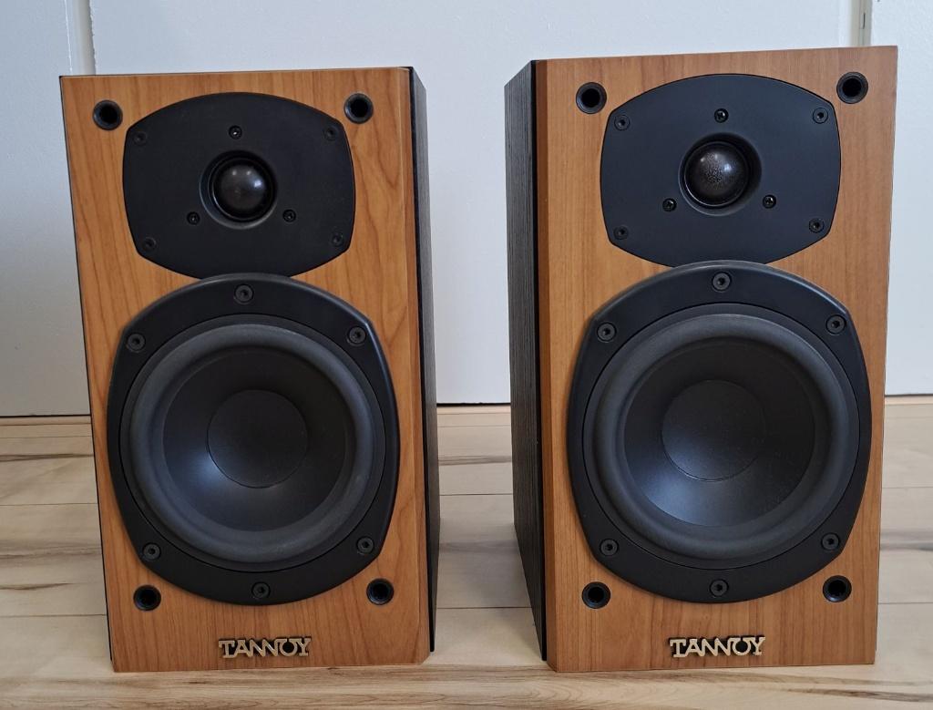 Tannoy Mercury m1 cherry, Gebruikt, 60 tot 120 watt, Front, Rear of Stereo speakers, Ophalen