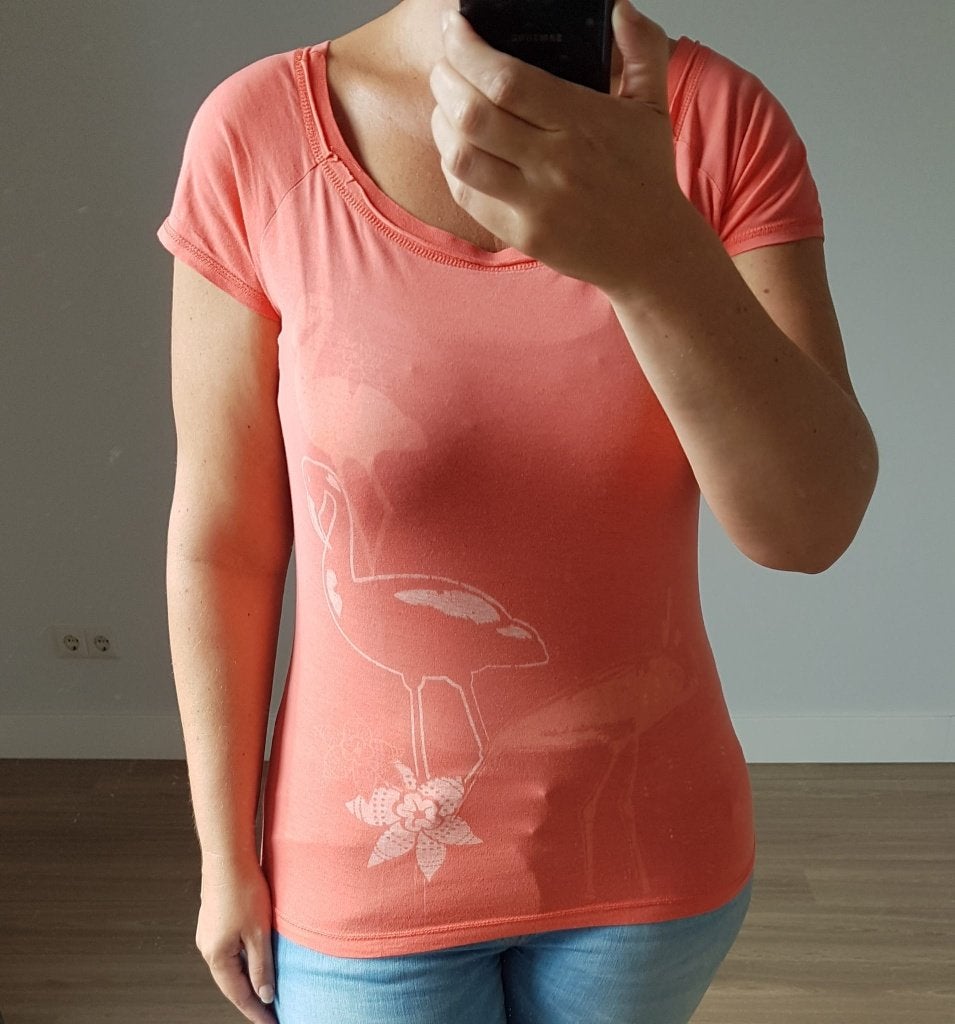 T-shirt met flamingo print Only maat L, Verzenden, Maat 42/44 (L), Oranje, Korte mouw