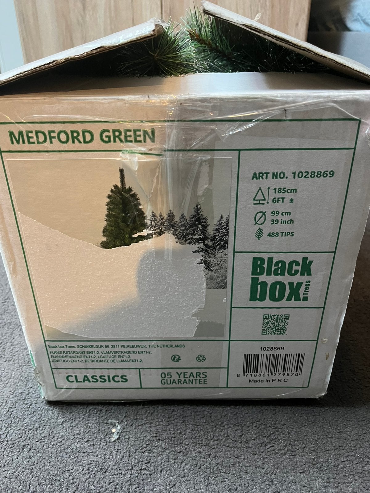 Medford kerstboom 185cm, Diversen, Kerst, Ophalen, Gebruikt