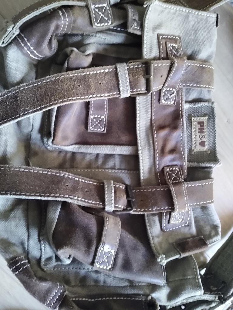 Stoere PH&T schoudertas, Ophalen of Verzenden, Gebruikt, Leer