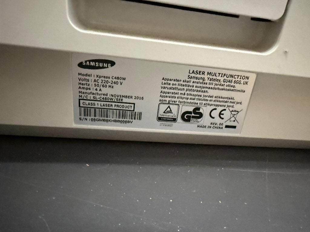 Samsung Xpress C480W laserprinter, Computers en Software, Printers, Gebruikt, Kleur printen, Draadloos, Ophalen