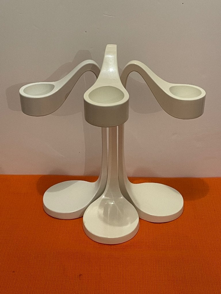 Vintage IKEA Design kandelaars Jätteviktig Monika Mulder, Ophalen, Gebruikt, Wit, IKEA