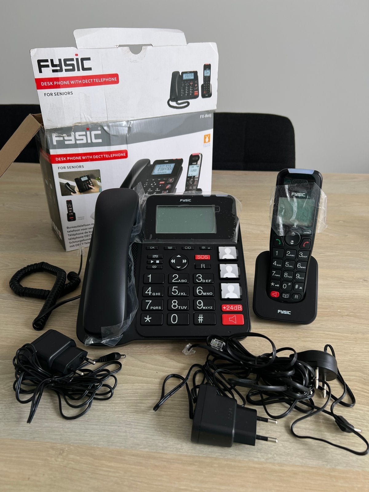 Fysic FX-8025 Bureautelefoon + Dect handpost (met kassabon), Ophalen of Verzenden, Nieuw, 1 handset