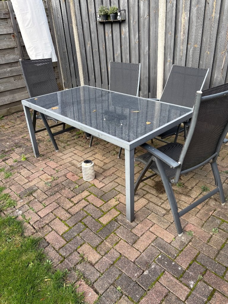 Tuinset te koop, Tuin en Terras, Ophalen, 4 zitplaatsen, Gebruikt, Eettafel